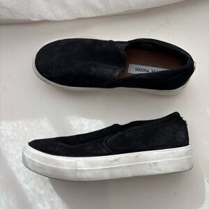Steve‎ Madden Gills suede shoes slip on sneakers black size 8.5M